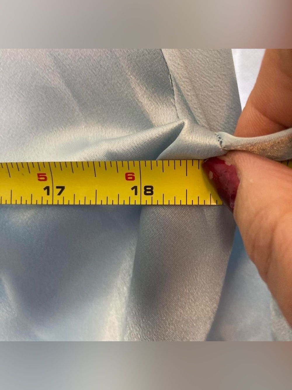 Kasper Light blue button up satin textured blouse 6 - Picture 4 of 4